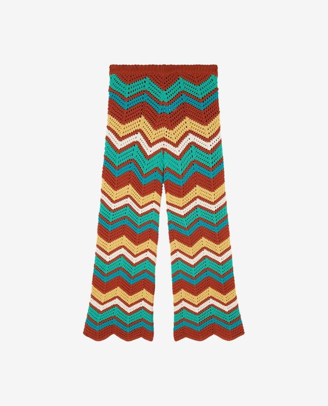 Pantalon large en crochet Kaleidoscopic Chevron ALANUI