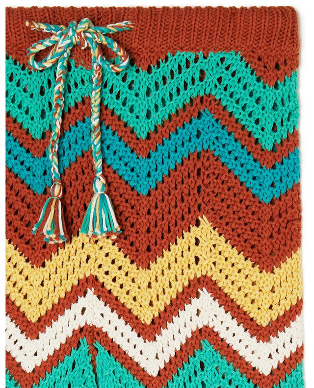 Kaleidoscopic Chevron wide-leg crochet trousers ALANUI