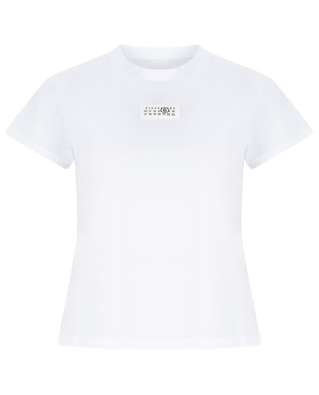 Kurzärmeliges T-Shirt aus Baumwolle 123 6 Patch MM6