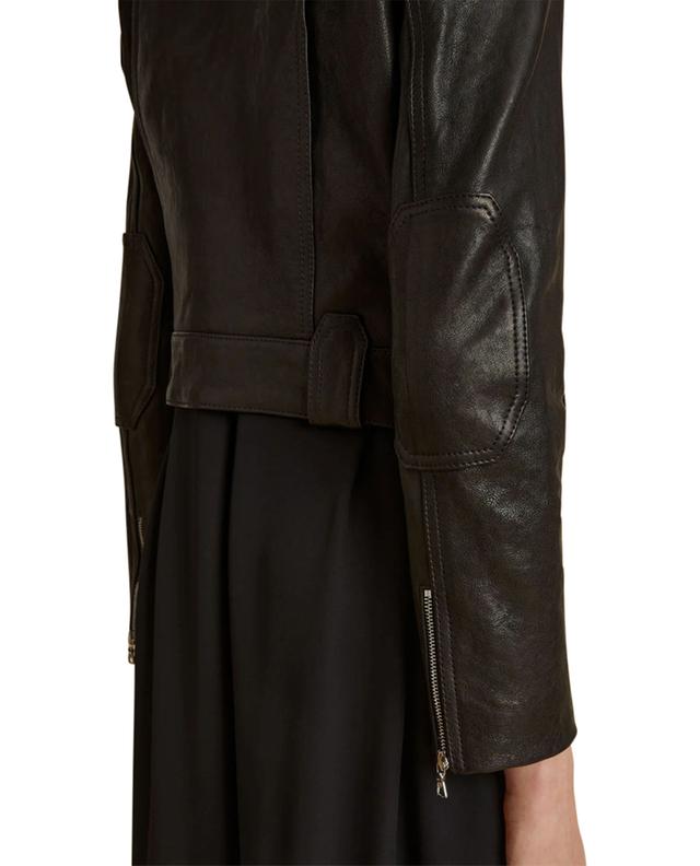 The Cordelia cropped leather moto jacket KHAITE
