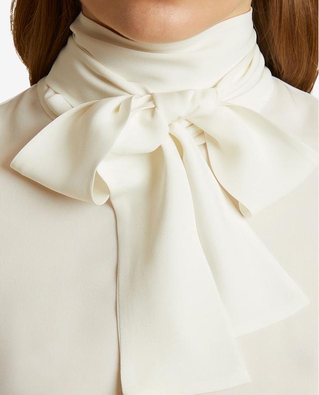 The Tash silk blouse with necktie KHAITE