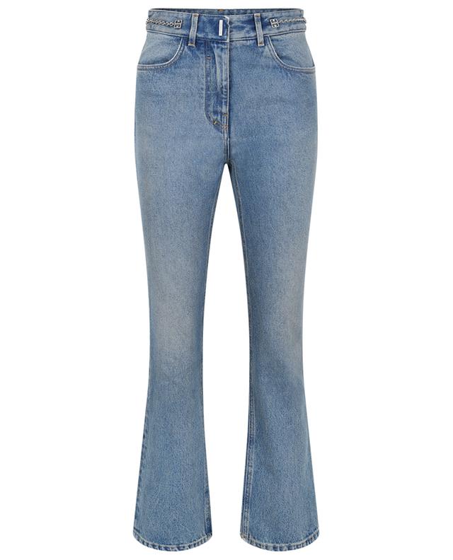 Bleu Moyen chain detail faded bootcut jeans GIVENCHY