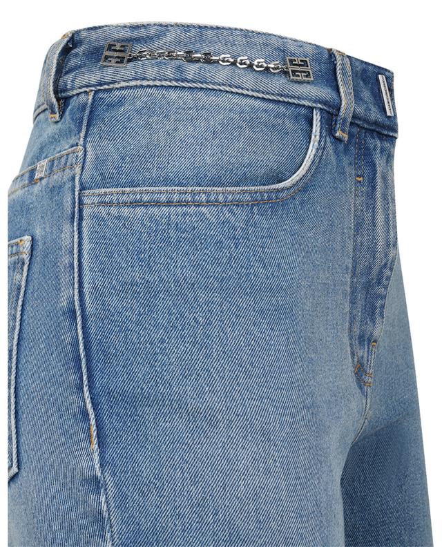 Ausgewaschene Bootcut-Jeans mit Kettendetails Bleu Moyen GIVENCHY