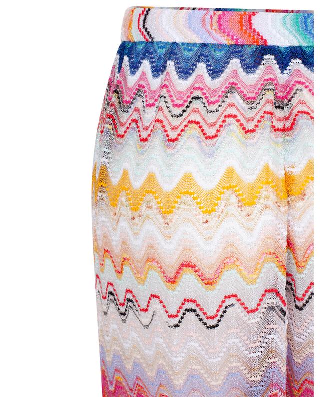 Wave patterned openwork knit beach wide-leg trousers MISSONI