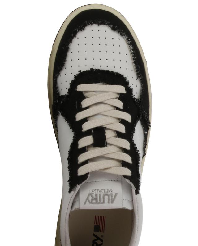 Medalist leather and frayed canvas low-top sneakers AUTRY