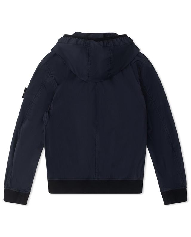 41136 boy&#039;s wind-repellent hooded jacket STONE ISLAND JUNIOR