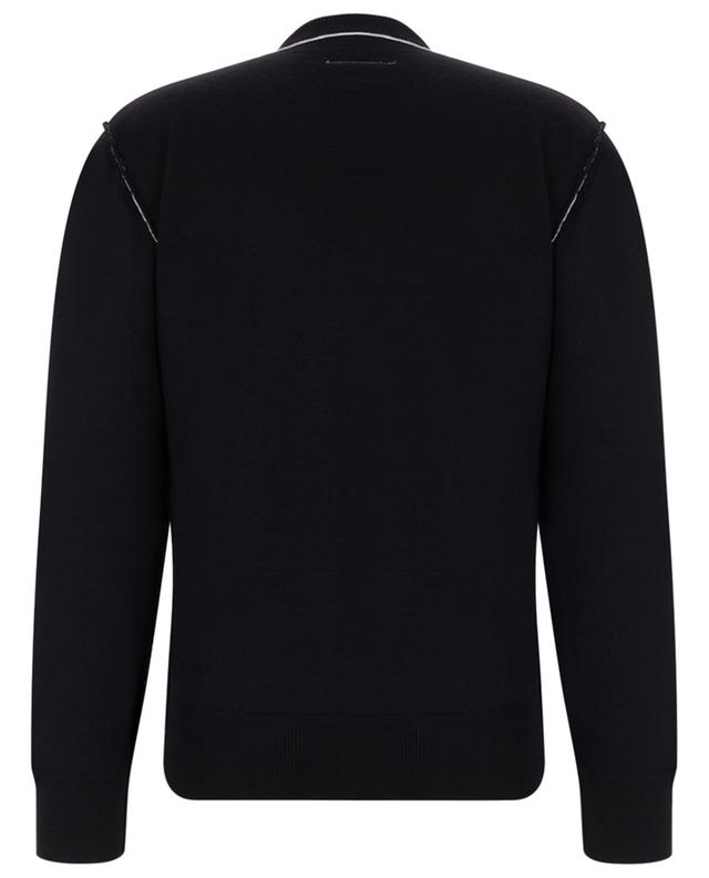 Lightweight wool jumper with contrasting seams MM6