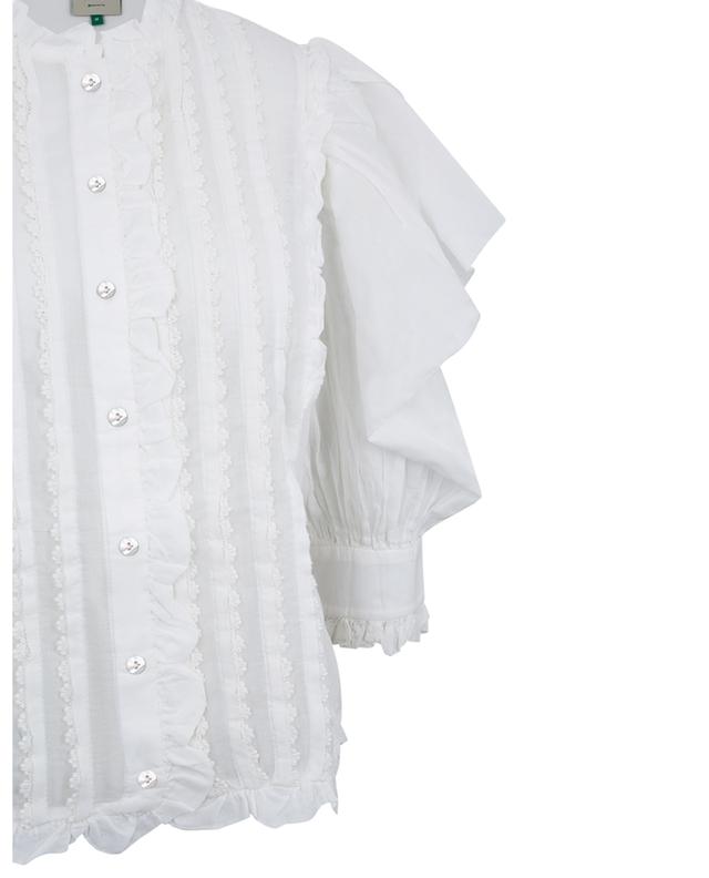 Short-sleeved voile blouse with braids FARM RIO