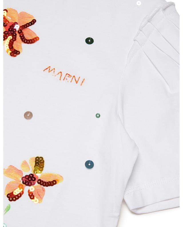 Sunny Day cropped embroidered girl&#039;s T-shirt MARNI