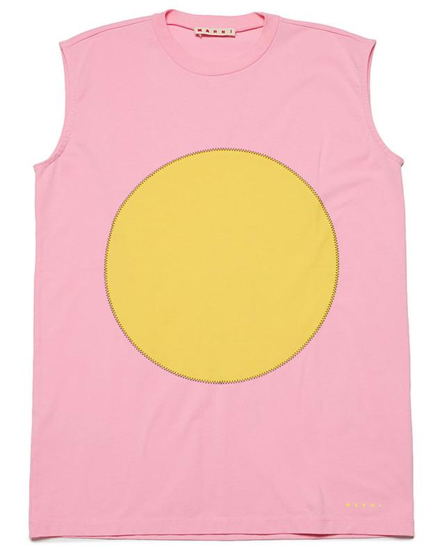 Yellow Dot sleeveless girl&#039;s T-shirt dress MARNI