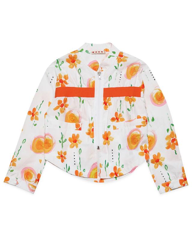 Sunny Day printed girl&#039;s poplin shirt jacket MARNI