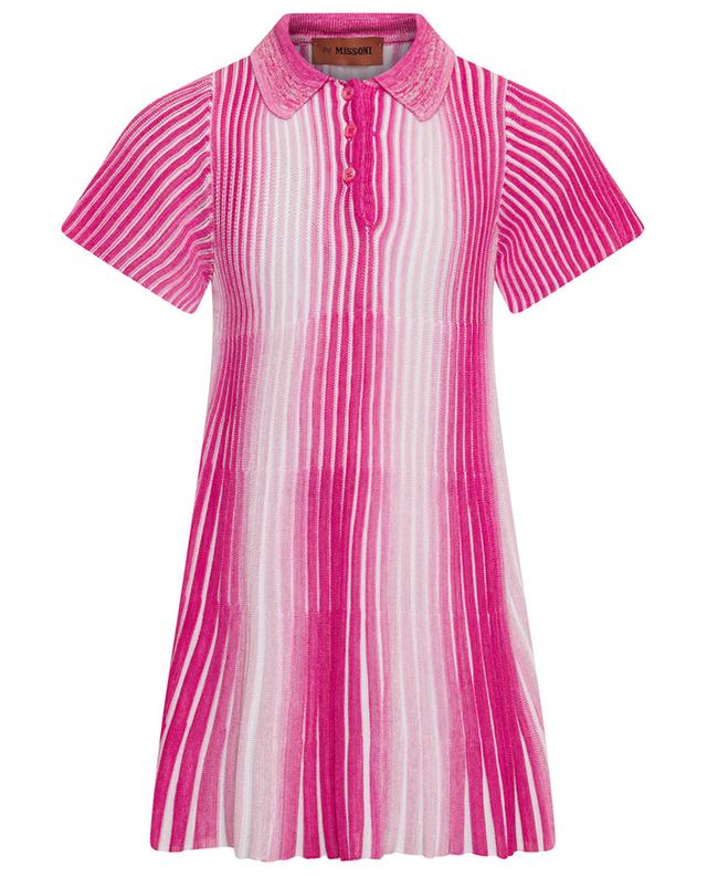 Striped girl&#039;s knit polo dress MISSONI