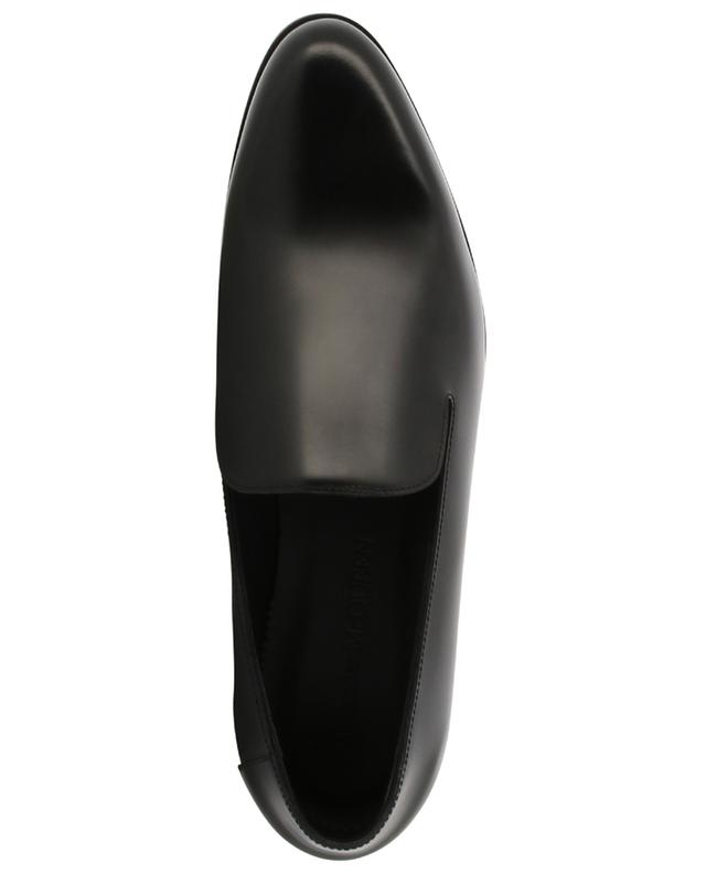 Slippers aus glänzendem Lackleder mit Metall-Ferse Lux Trend ALEXANDER MC QUEEN