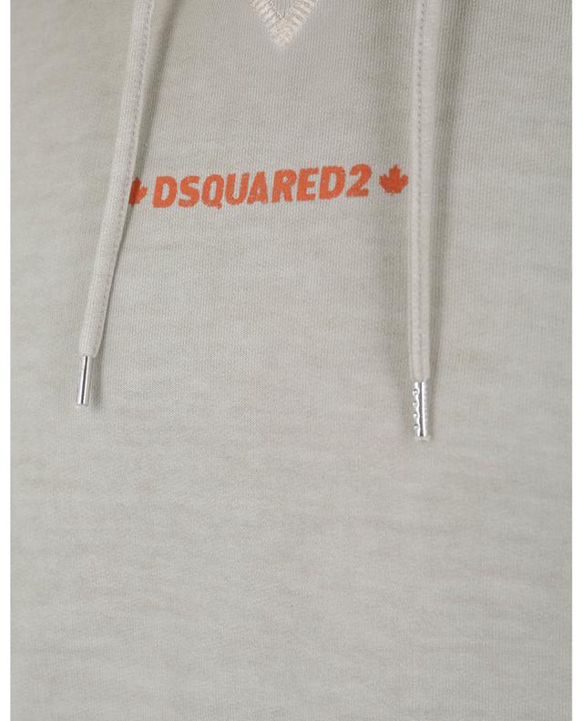 Sweat-shirt à capuche délavé imprimé logo Cipro Fit DSQUARED2