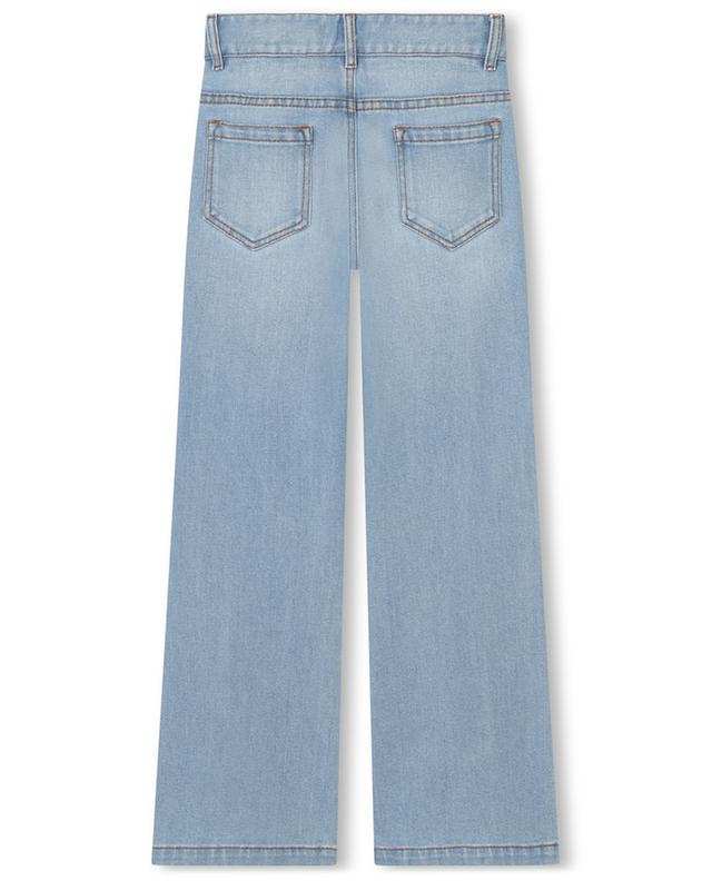 Girl&#039;s light-washed high-rise wide-leg jeans CHLOE