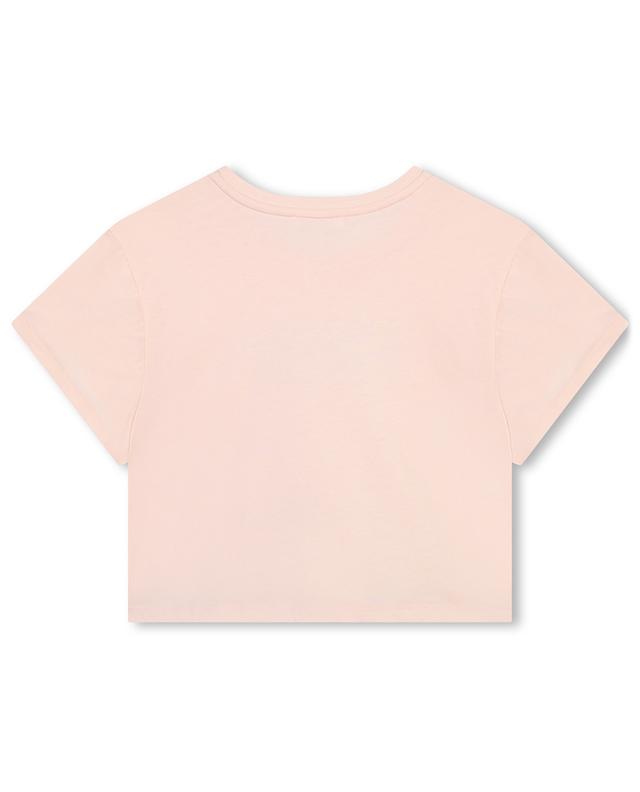 Embroidered and studded boxy girl&#039;s T-shirt CHLOE