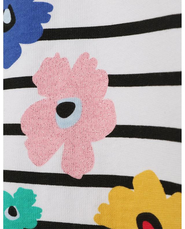 Robe T-shirt pour fille à rayures et fleurs SONIA RYKIEL