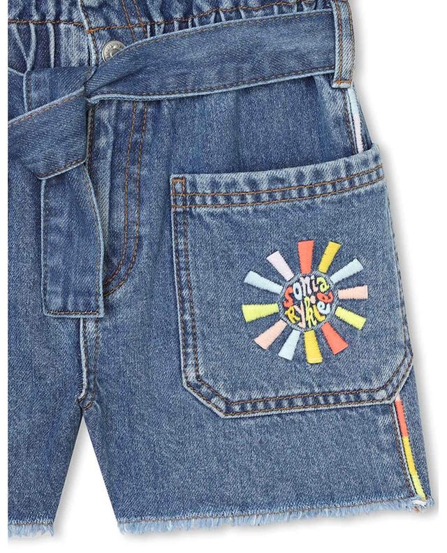 Jeansshorts für Mädchen mit Blütenstickerei SONIA RYKIEL