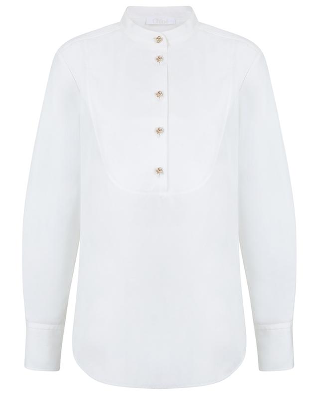 Organic cotton poplin tuxedo shirt CHLOE