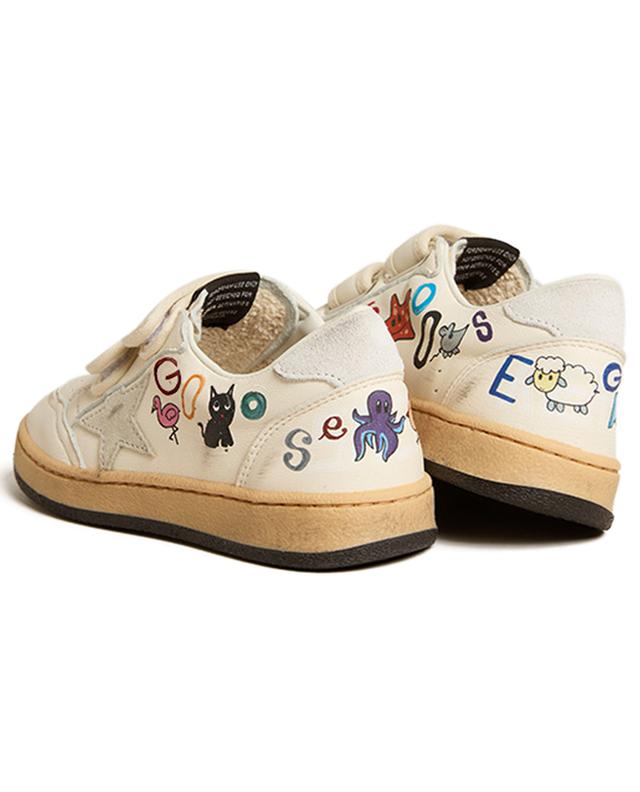 Ball Star Strap low-top printed nappa leather children&#039;s sneakers GOLDEN GOOSE