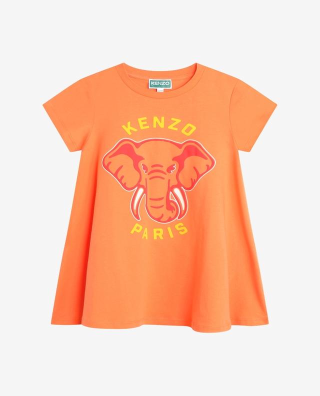 Mädchen-T-Shirt-Kleid Elephant KENZO