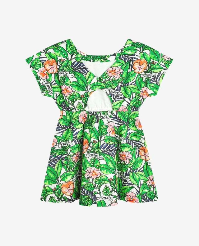 Flower Broiderie Anglaise back-cut-out girl&#039;s floral dress KENZO