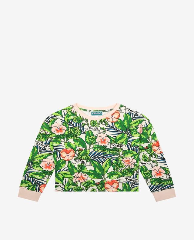 Flower girl&#039;s cotton crewneck sweatshirt KENZO