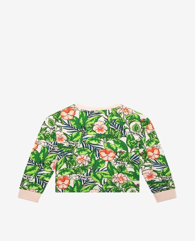 Mädchen-Rundhals-Sweatshirt aus Baumwolle Flower KENZO