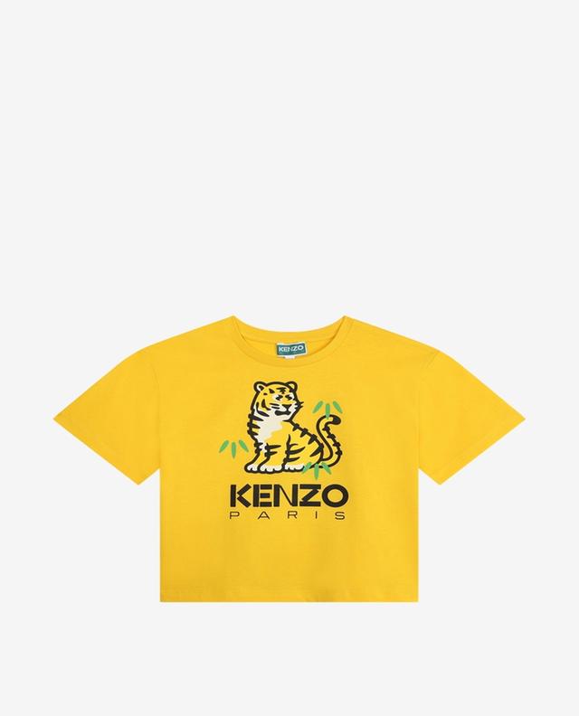 Tiger printed boy&#039;s cotton T-shirt KENZO