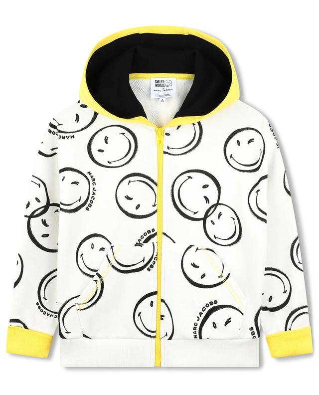 Smiley Face boy&#039;s hooded full-zip sweatshirt MARC JACOBS