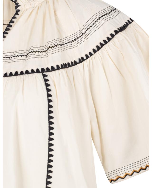 Desi embroidered short A-line cotton dress ULLA JOHNSON