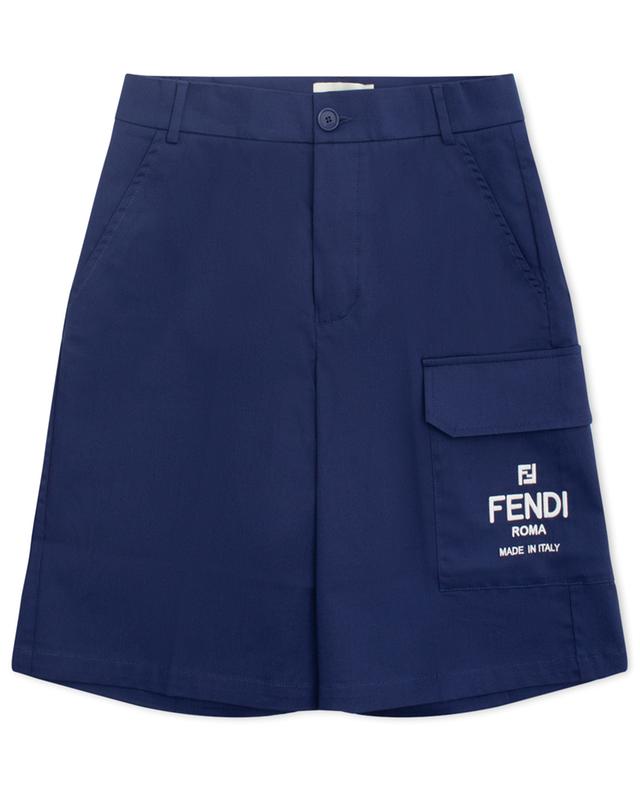 FF boy&#039;s stretch poplin cargo shorts FENDI