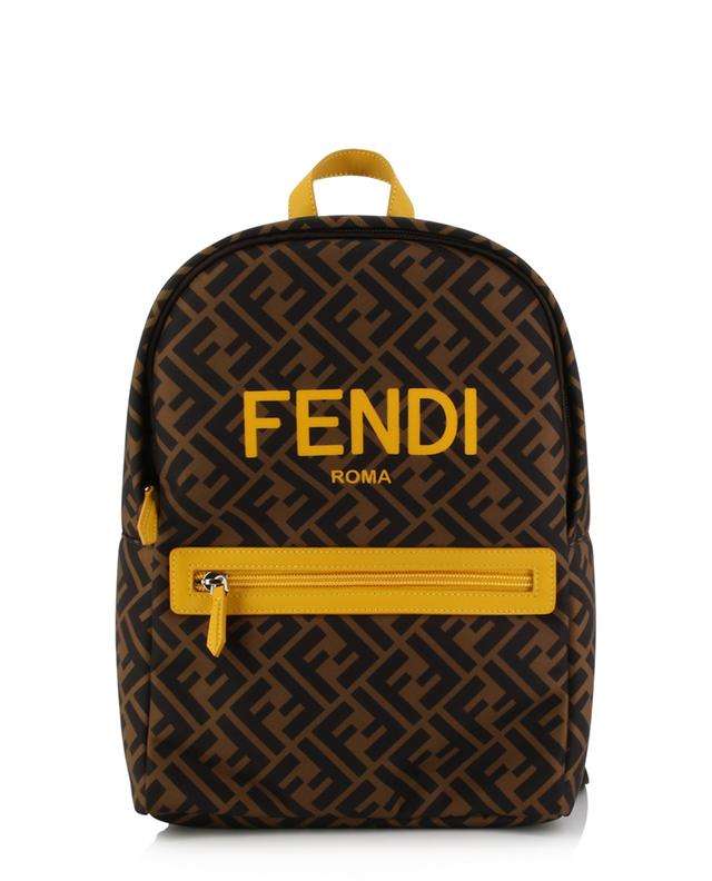 FF nylon and leather children&#039;s backpack FENDI