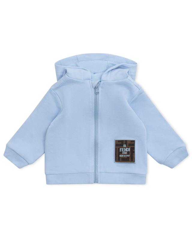 FF Patch baby hooded full-zip sweatshirt FENDI