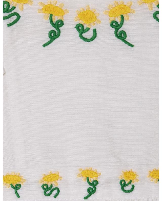 Sunflower Embroidery baby cotton and linen dress STELLA MCCARTNEY KIDS