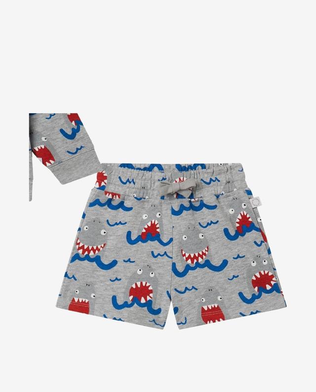 Sharks baby shorts and sweatshirt set STELLA MCCARTNEY KIDS