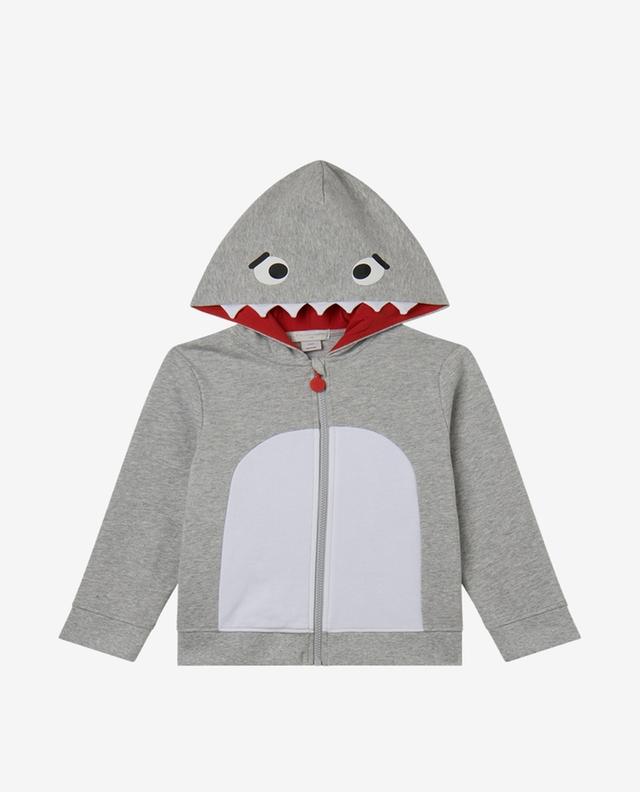 Shark boy&#039;s hooded full-zip sweatshirt STELLA MCCARTNEY KIDS