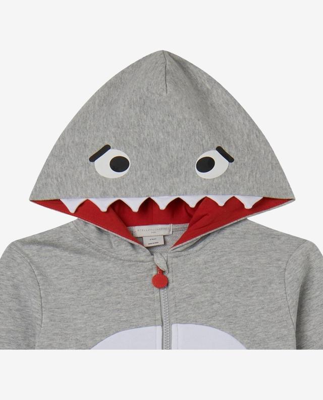 Shark boy&#039;s hooded full-zip sweatshirt STELLA MCCARTNEY KIDS