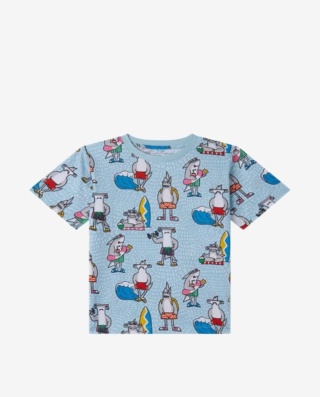 T-shirt garçon à manches courtes Shark Party STELLA MCCARTNEY KIDS