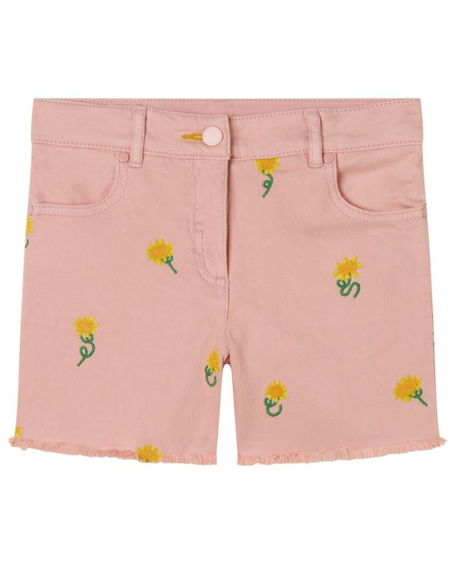 Sunflower girl&#039;s embroidered denim shorts STELLA MCCARTNEY KIDS