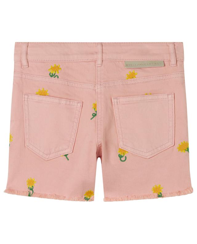 Sunflower girl&#039;s embroidered denim shorts STELLA MCCARTNEY KIDS