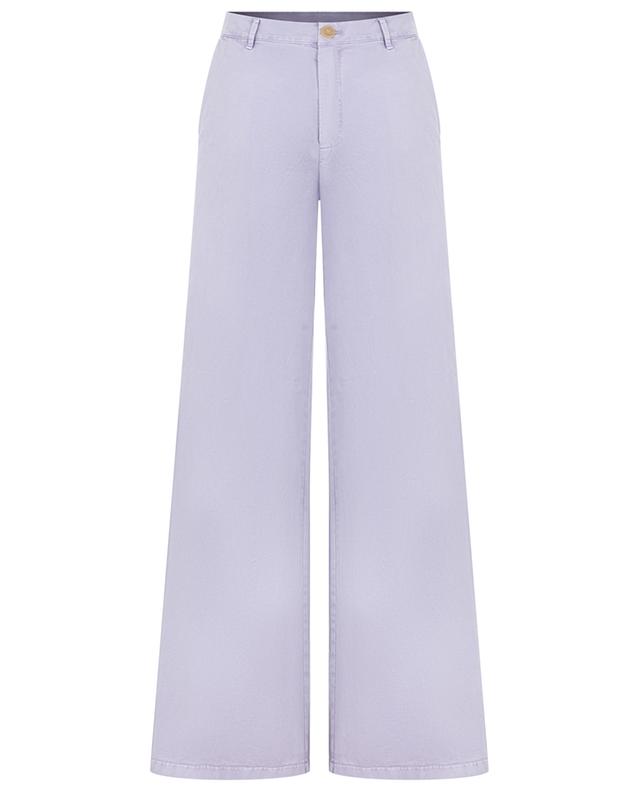 Old Peach cotton wide-leg trousers FORTE FORTE