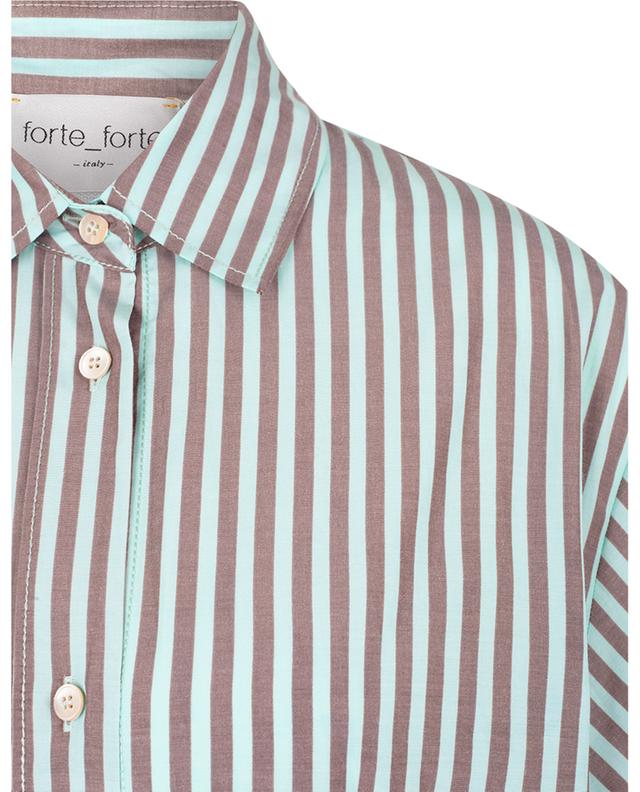Chic striped long taffeta shirt FORTE FORTE