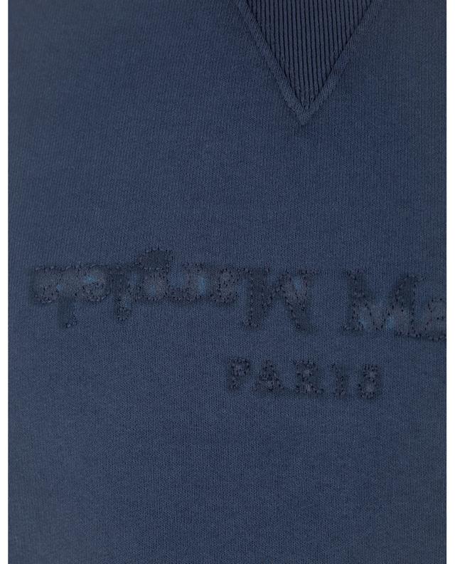 Sweat-shirt à col rond à logo inversé MAISON MARGIELA