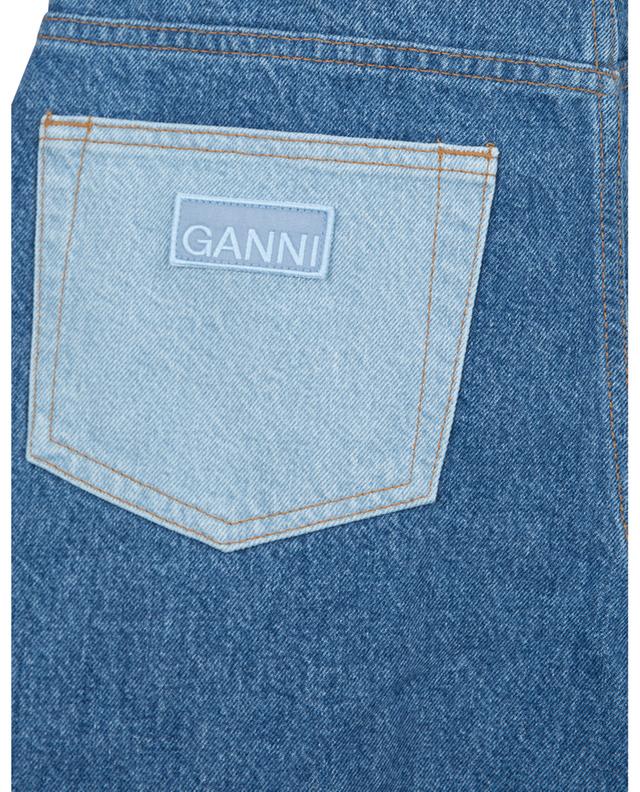 Jean cargo large effet patchwork Angi Mid Blue Vintage GANNI
