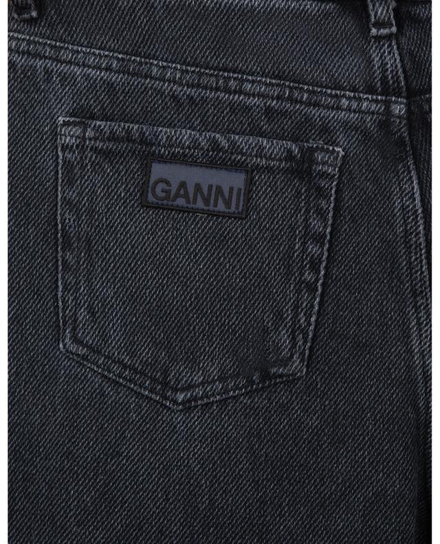 Izey Washed Black straight jeans with drawstring GANNI