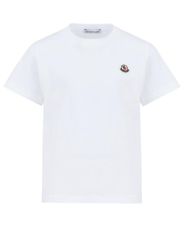 Logo patch adorned boy&#039;s short-sleeved T-shirt MONCLER
