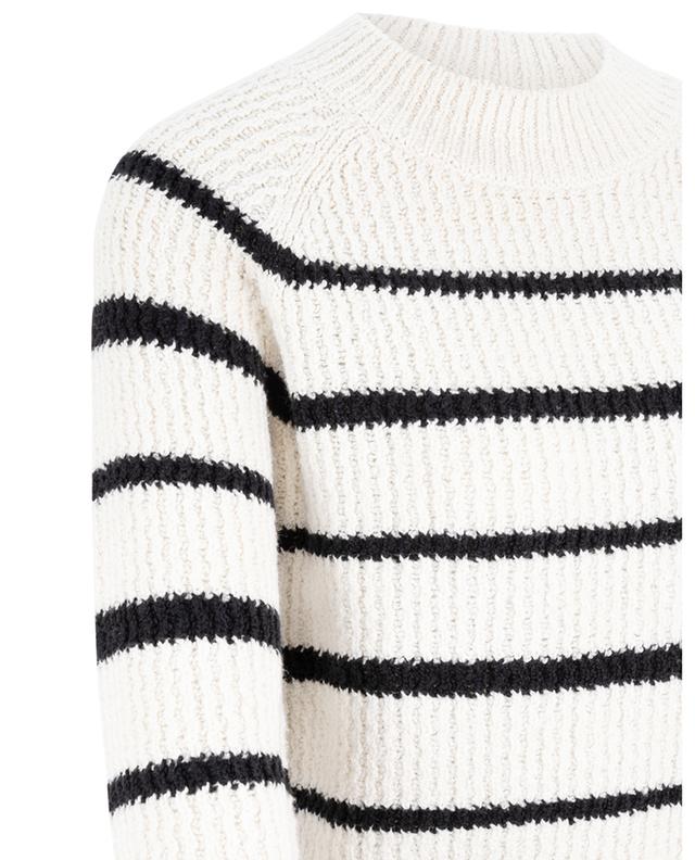 Striped organic cotton rib knit jumper VINCE