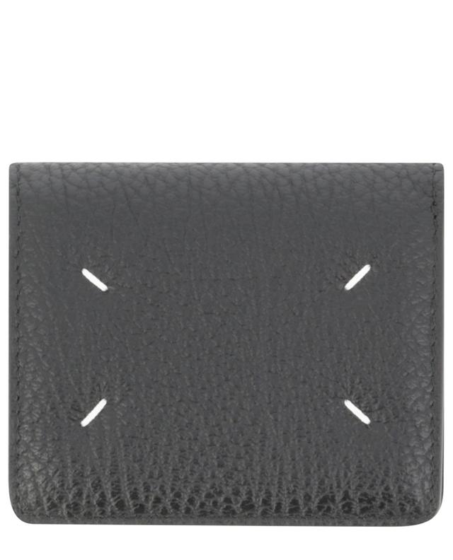 Four Stitches grained leather compact wallet MAISON MARGIELA