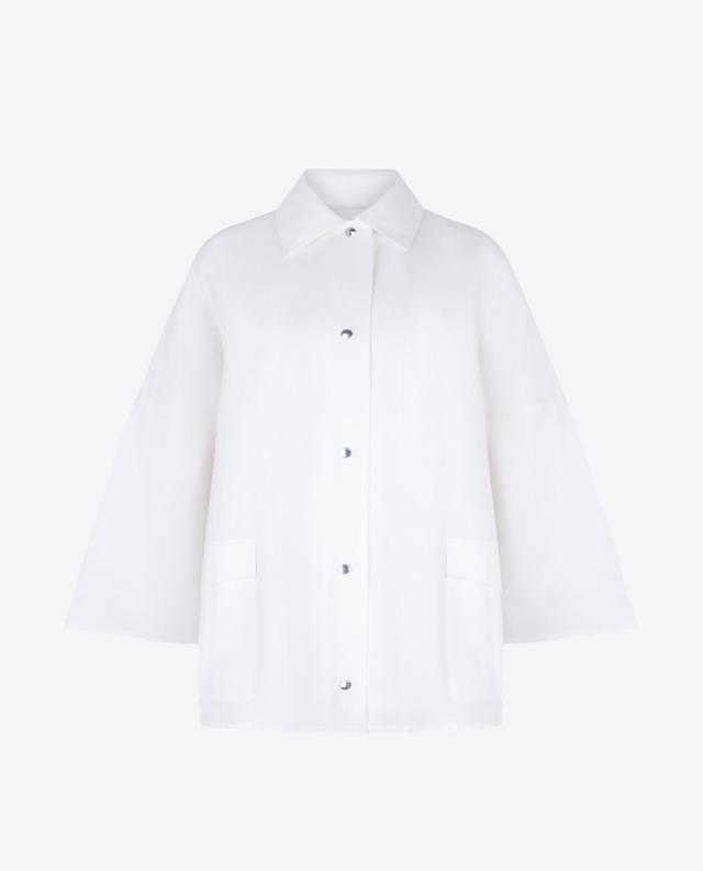 Organic cotton twill oversize overshirt TOTEME